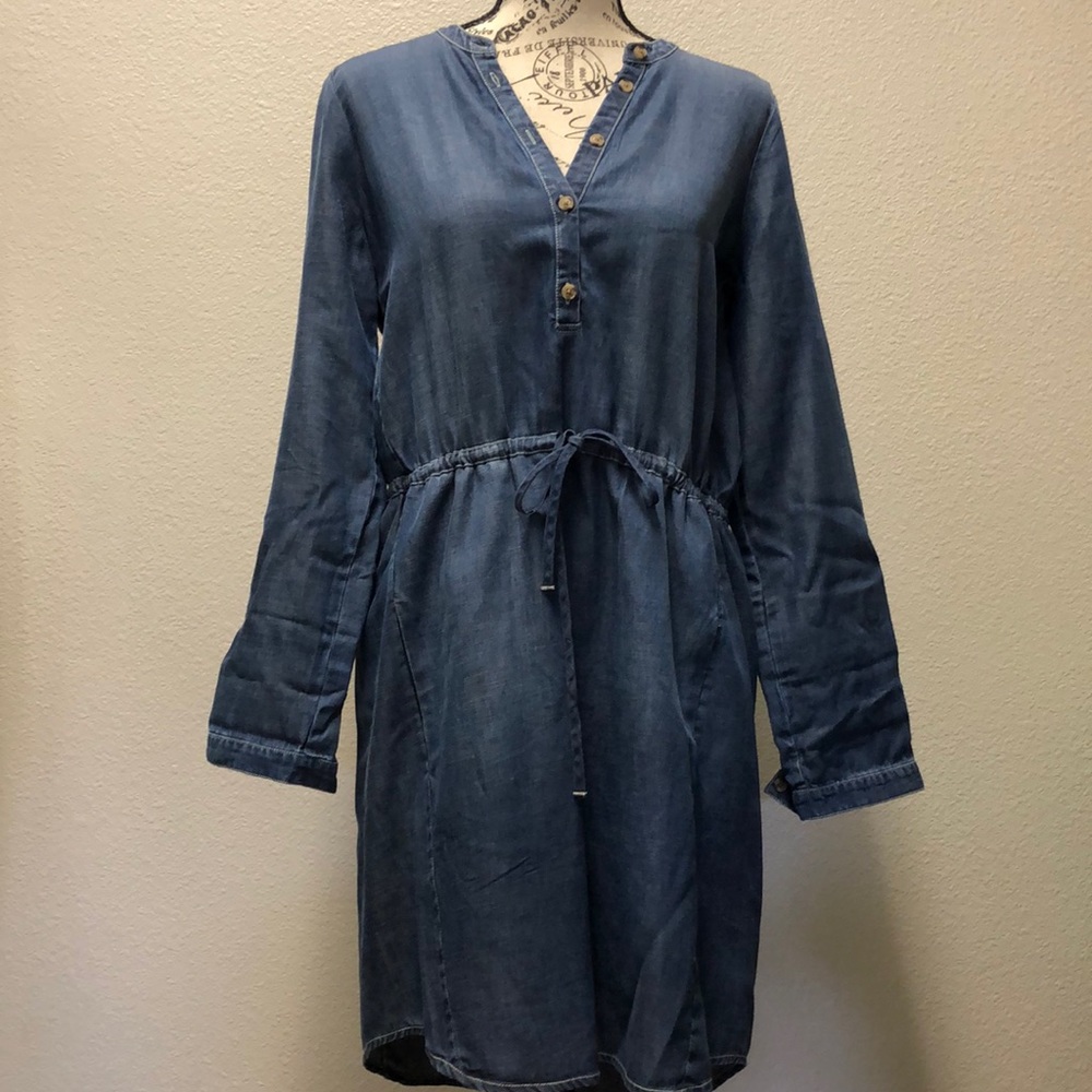 Lucky’s long sleeve denim shirt dress